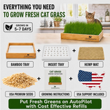 Self Watering Cat Grass Kit. The Easiest Way to Grow Cat Grass.